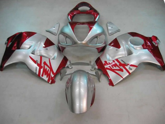 1997-2007 Argent & Rouge GSXR 1300 Carénage Moto 1997-2007 Argent & Rouge GSXR 1300 Carénage Moto