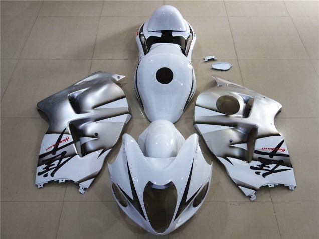 1997-2007 Blanc & Argent Brillant GSXR 1300 Carénage Moto 1997-2007 Blanc & Argent Brillant GSXR 1300 Carénage Moto