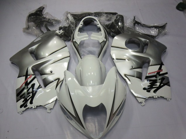 1997-2007 Blanc & Argent GSXR 1300 Carénage Moto 1997-2007 Blanc & Argent GSXR 1300 Carénage Moto