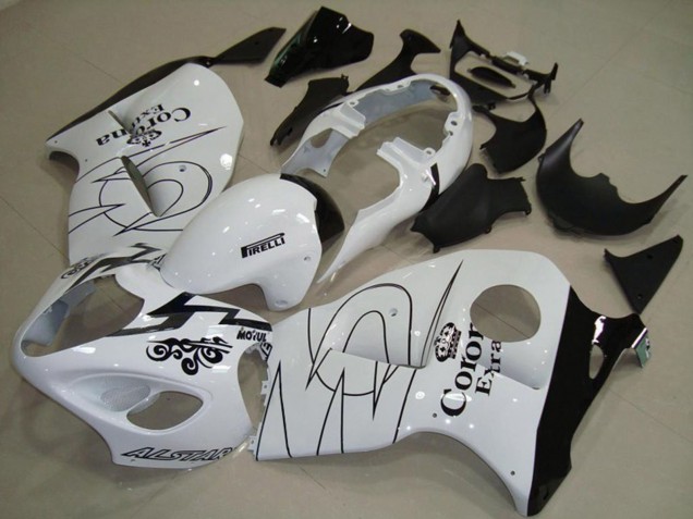 1997-2007 Blanc Avec Vert GSXR 1300 Carénage Moto 1997-2007 Blanc Avec Vert GSXR 1300 Carénage Moto
