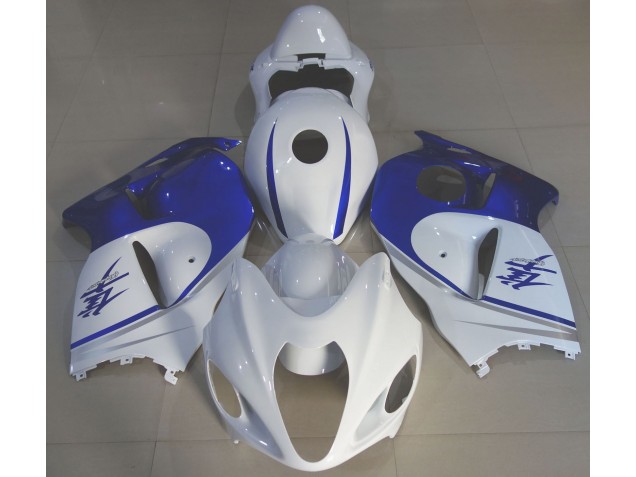 1997-2007 Blanc Brillant & Bleu Profond GSXR 1300 Carénage Moto 1997-2007 Blanc Brillant & Bleu Profond GSXR 1300 Carénage Moto