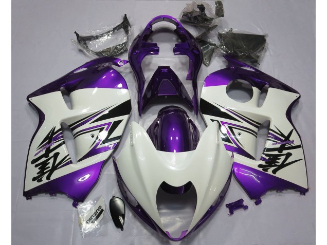 1997-2007 Blanc Brillant & Violet GSXR 1300 Carénage Moto 1997-2007 Blanc Brillant & Violet GSXR 1300 Carénage Moto
