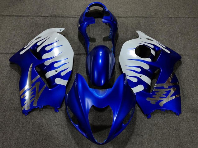 1997-2007 Bleu Brillant & Blanc GSXR 1300 Carénage Moto 1997-2007 Bleu Brillant & Blanc GSXR 1300 Carénage Moto