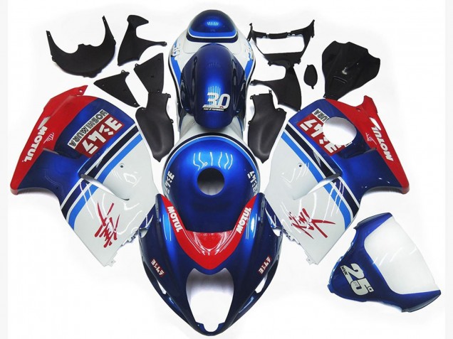 1997-2007 Logo Personnalisé Bleu & Blanc Motul GSXR 1300 Carénage Moto 1997-2007 Logo Personnalisé Bleu & Blanc Motul GSXR 1300 Carénage Moto