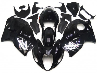 1997-2007 Noir Brillant Avec Décalcomanies Argentées GSXR 1300 Carénage Moto