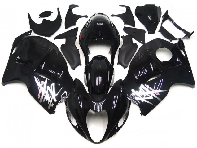 1997-2007 Noir Brillant Avec Décalcomanies Argentées GSXR 1300 Carénage Moto 1997-2007 Noir Brillant Avec Décalcomanies Argentées GSXR 1300 Carénage Moto