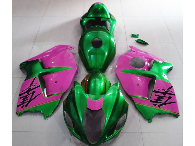 1997-2007 Vert Brillant & Rose GSXR 1300 Carénage Moto 1997-2007 Vert Brillant & Rose GSXR 1300 Carénage Moto
