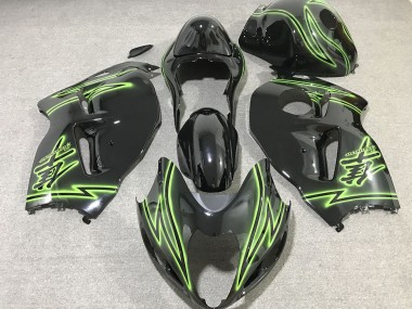1997-2007 Éclair Noir & Vert GSXR 1300 Carénage Moto