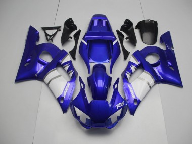 1998-2002 Argent Blanc & Bleu R6 Carénage Moto