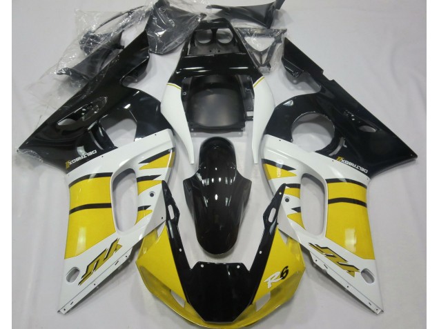 1998-2002 Jaune Brillant & Noir R6 Carénage Moto 1998-2002 Jaune Brillant & Noir R6 Carénage Moto