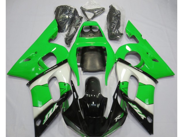 1998-2002 Vert Blanc & Noir R6 Carénage Moto 1998-2002 Vert Blanc & Noir R6 Carénage Moto