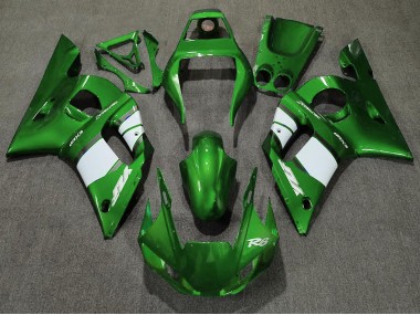 1998-2002 Vert Foncé & Blanc R6 Carénage Moto