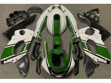 1998-2007 Blanc Brillant & Vert Foncé YZF600 Carénage Moto
