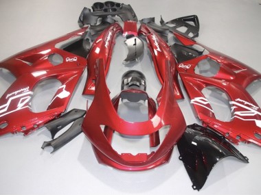 1998-2007 Décalcomanies Rouges & Blanches Brillantes YZF600 Carénage Moto
