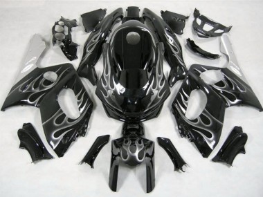 1998-2007 Noir & Argent Flamme YZF600 Carénage Moto