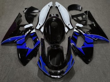 1998-2007 Noir Brillant Bleu & Blanc YZF600 Carénage Moto