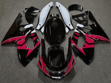 1998-2007 Noir Brillant Rouge & Blanc YZF600 Carénage Moto