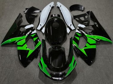 1998-2007 Noir Brillant Vert & Blanc YZF600 Carénage Moto