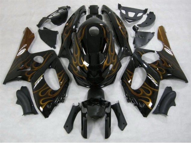 1998-2007 Or Flamme Brillant YZF600 Carénage Moto 1998-2007 Or Flamme Brillant YZF600 Carénage Moto