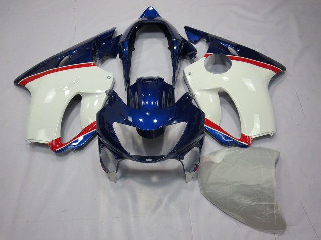 1999-2000 Bleu Profond Blanc & Rouge CBR600 F4 Carénage Moto 1999-2000 Bleu Profond Blanc & Rouge CBR600 F4 Carénage Moto