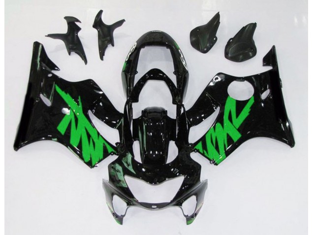 1999-2000 Noir Brillant & Vert CBR600 F4 Carénage Moto 1999-2000 Noir Brillant & Vert CBR600 F4 Carénage Moto