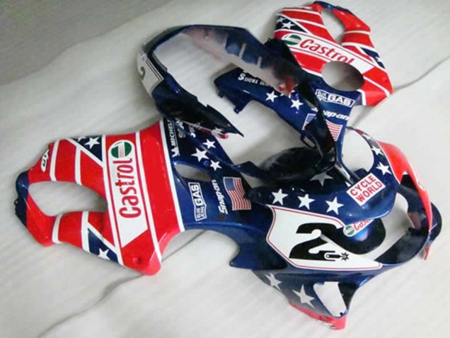 1999-2000 Rouge Castro CBR600 F4 Carénage Moto 1999-2000 Rouge Castro CBR600 F4 Carénage Moto
