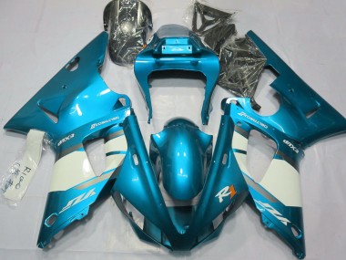 2000-2001 Bleu Clair & Blanc R1 Carénage Moto