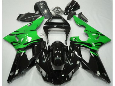 2000-2001 Noir Flamme & Vert R1 Carénage Moto