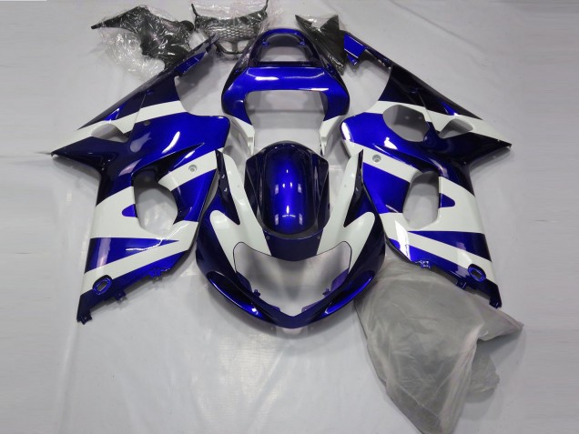 2000-2002 Bleu Brillant & Blanc GSXR 1000 Carénage Moto 2000-2002 Bleu Brillant & Blanc GSXR 1000 Carénage Moto