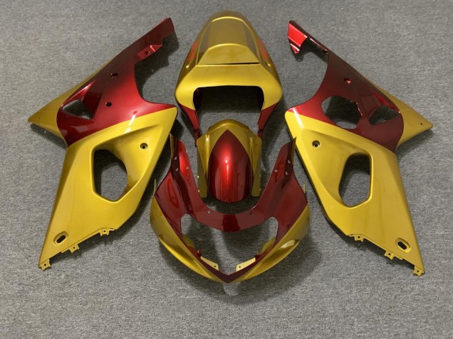 2000-2002 Or & Rouge GSXR 1000 Carénage Moto 2000-2002 Or & Rouge GSXR 1000 Carénage Moto