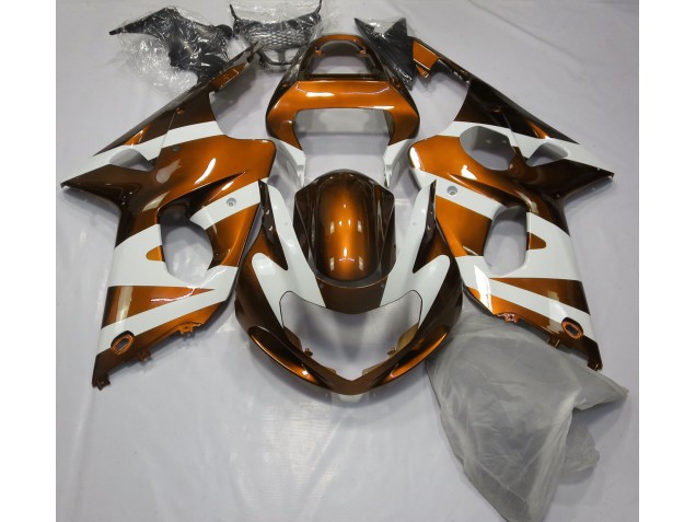 2000-2002 Orange Brillant & Blanc GSXR 1000 Carénage Moto 2000-2002 Orange Brillant & Blanc GSXR 1000 Carénage Moto