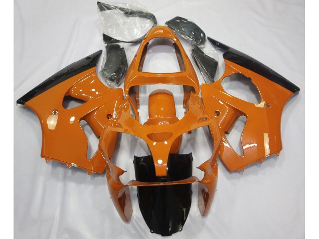 2000-2002 Orange Brillant & Noir ZX6R Carénage Moto 2000-2002 Orange Brillant & Noir ZX6R Carénage Moto
