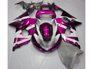 2000-2002 Rose Brillant & Blanc GSXR 1000 Carénage Moto