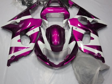 2000-2002 Rose Brillant & Blanc GSXR 1000 Carénage Moto