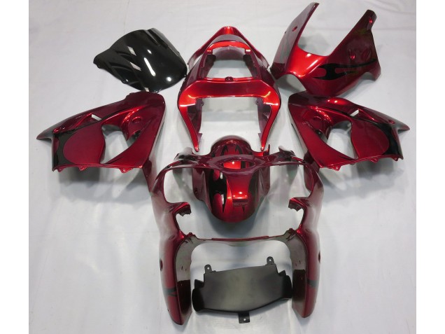 2000-2002 Rouge Métallisé ZX6R Carénage Moto 2000-2002 Rouge Métallisé ZX6R Carénage Moto