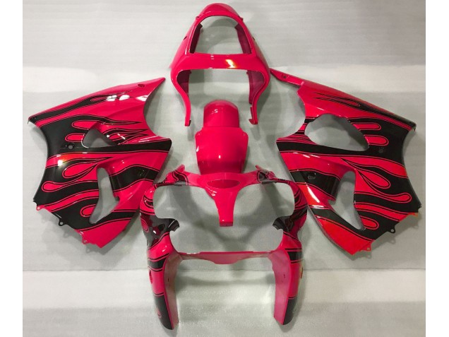 2000-2002 Rouge & Noir Flamme ZX6R Carénage Moto 2000-2002 Rouge & Noir Flamme ZX6R Carénage Moto