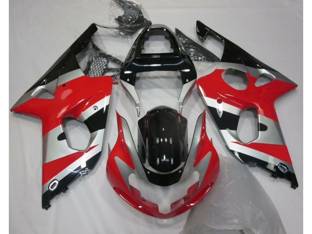 2000-2002 Style Rouge Argent OEM GSXR 1000 Carénage Moto 2000-2002 Style Rouge Argent OEM GSXR 1000 Carénage Moto