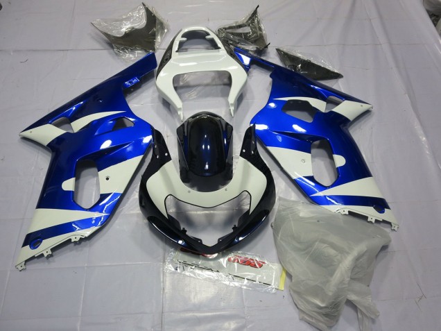 2001-2003 Bleu & Blanc GSXR 600-750 Carénage Moto 2001-2003 Bleu & Blanc GSXR 600-750 Carénage Moto