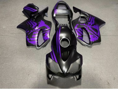 2001-2003 Crane Noir Mat & Violet CBR600 F4i Carénage Moto