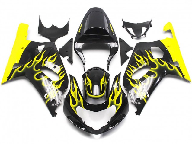 2001-2003 Giallo Vibrante Fiamma GSXR 600-750 Carénage Moto 2001-2003 Giallo Vibrante Fiamma GSXR 600-750 Carénage Moto