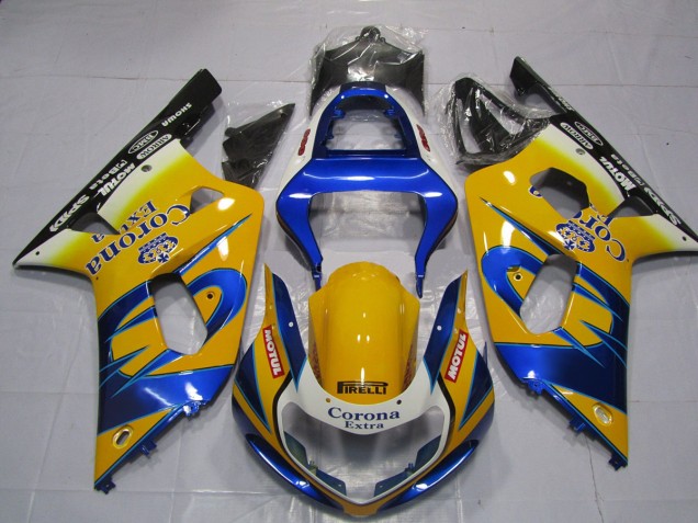 2001-2003 Jaune Corona GSXR 600-750 Carénage Moto 2001-2003 Jaune Corona GSXR 600-750 Carénage Moto