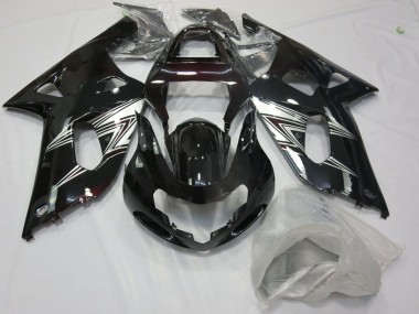 2001-2003 Noir Argent GSXR 600-750 Carénage Moto