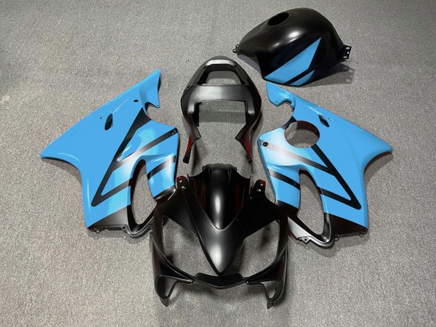 2001-2003 Noir Mat & Bleu Clair CBR600 F4i Carénage Moto 2001-2003 Noir Mat & Bleu Clair CBR600 F4i Carénage Moto