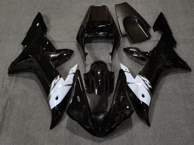 2002-2003 Noir Brillant Blanc & Argent R1 Carénage Moto