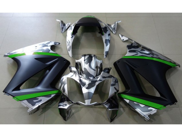 2002-2012 Gris Camouflage & Vert VFR800 Carénage Moto 2002-2012 Gris Camouflage & Vert VFR800 Carénage Moto