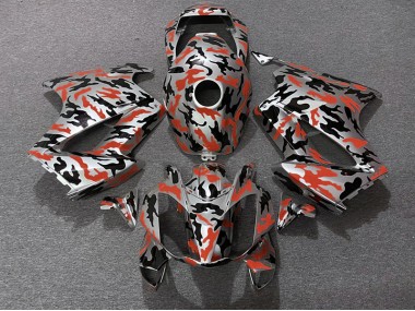 2002-2012 Rouge Camouflage VFR800 Carénage Moto
