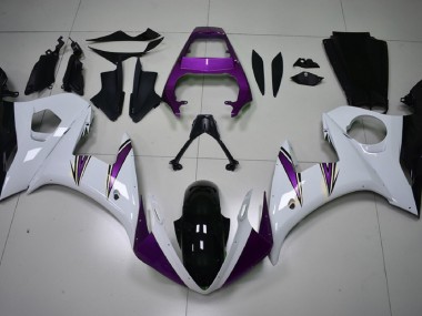 2003-2004 Accents Blanc Brillant & Violet R6 Carénage Moto