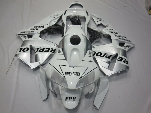 2003-2004 Argent Blanc Repsol CBR600RR Carénage Moto 2003-2004 Argent Blanc Repsol CBR600RR Carénage Moto
