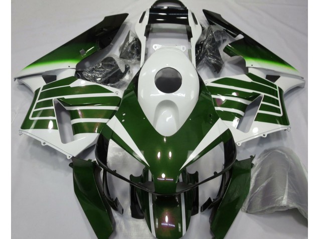 2003-2004 Blanc Brillant & Fondu Vert CBR600RR Carénage Moto 2003-2004 Blanc Brillant & Fondu Vert CBR600RR Carénage Moto