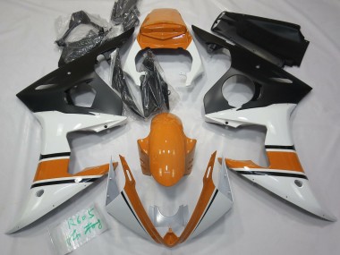 2003-2004 Blanc Brillant & Orange R6 Carénage Moto